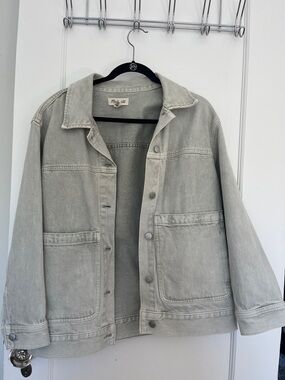 Madewell Light Gray Washed Denim Jacket